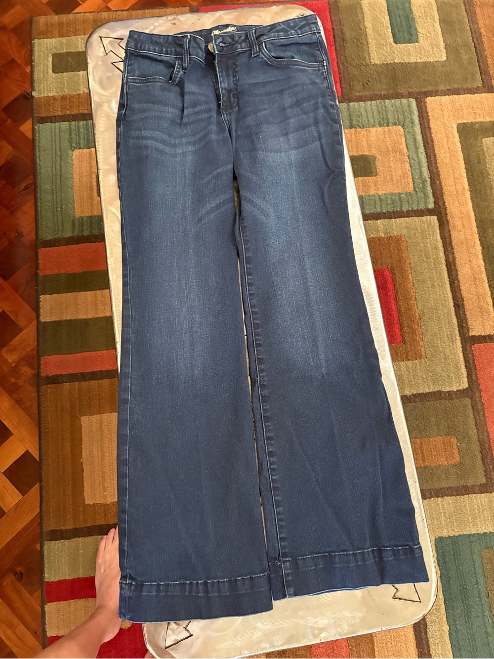Wrangler Dark Blue Wide Leg Jeans